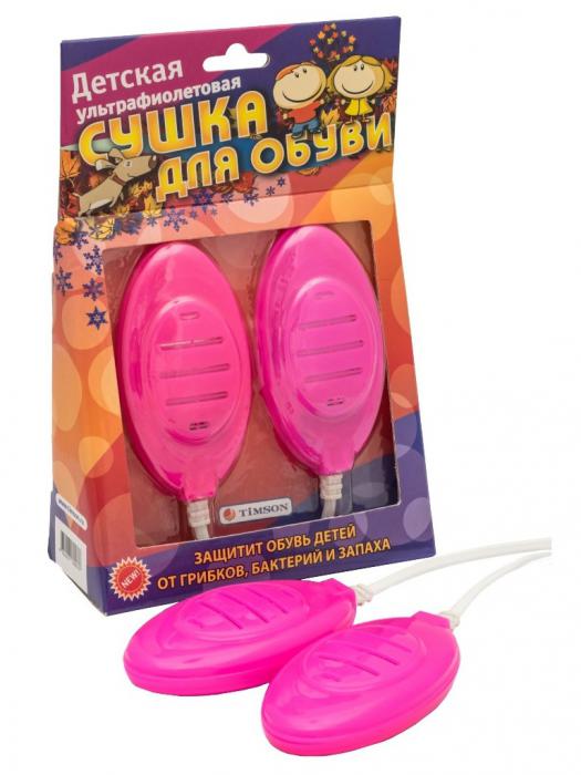 Электросушилка для обуви TiMSON 2420 детская ультрафиолетовая Pink