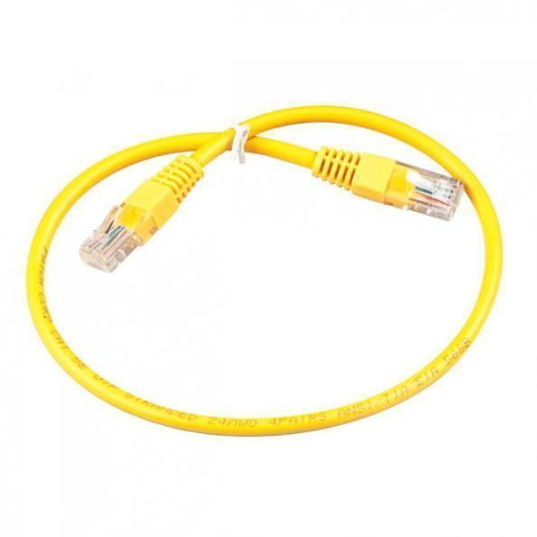 Сетевой кабель ExeGate UTP cat.5e 0.5m Yellow EX172880RUS