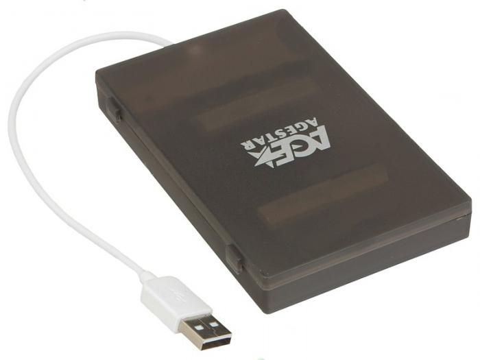 AgeStar SUBCP1 USB 2.0 SATA HDD/SSD Black