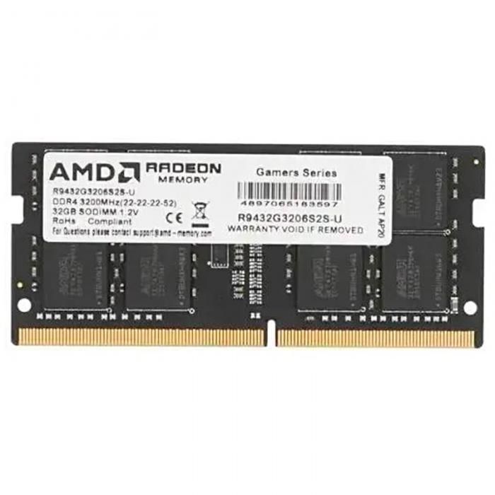 Модуль памяти AMD R9 RTL DDR4 SO-DIMM 3200MHz PC4-25600 CL22 - 32Gb R9432G3206S2S-U