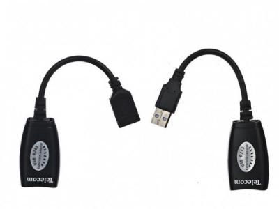 Аксессуар Telecom USB - AMAF/RJ45 по витой паре до 45m TU824