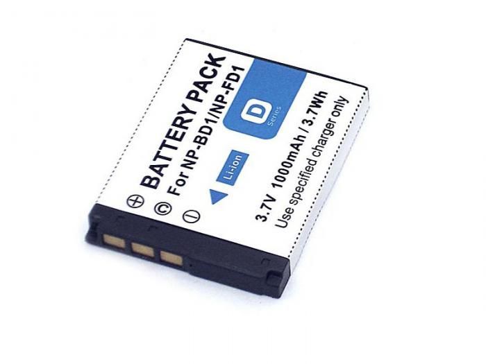 Аккумулятор Vbparts NP-BD1 3.7V 1000mAh для Sony Cyber-Shot DSC-G3 077185