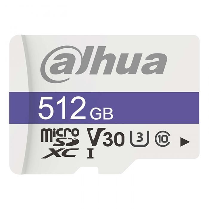 Карта памяти 512Gb - Dahua C10/U3/V30 FAT32 Memory Card DHI-TF-C100/512GB (Оригинальная!)