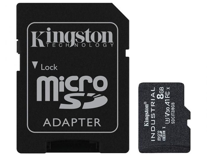 Карта памяти 8Gb - Kingston Micro Secure Digital HC UHS-I U3 Class 10 SDCIT2/8GB с переходником под SD (Оригинальная!)
