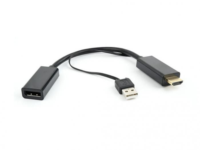 Аксессуар Gembird Cablexpert HDMI - DisplayPort HD19M+USBxHD20F Black DSC-HDMI-DP