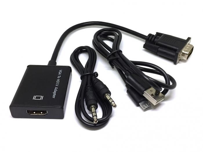 Цифровой конвертер Espada VGA + Jack 3.5mm to HDMI HCV0201