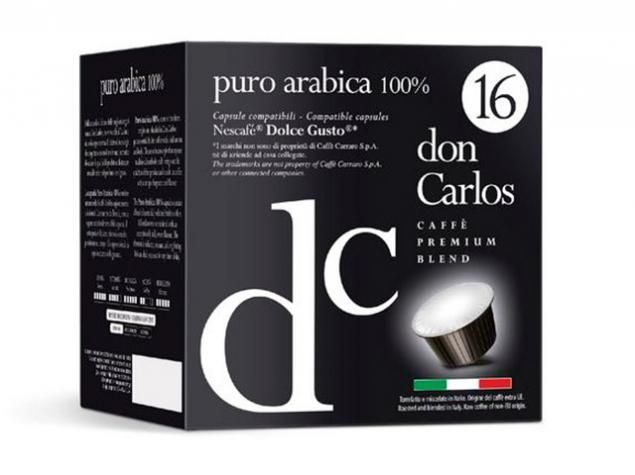 Капсулы для кофемашин Don Carlos Puro Arabica 16шт стандарта Dolce Gusto