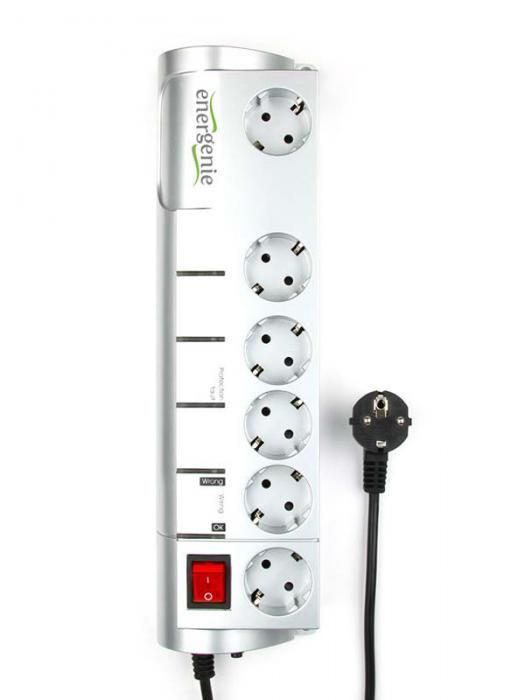 Сетевой фильтр Gembird Energenie 6 Sockets 3m SISN-SILVER-10